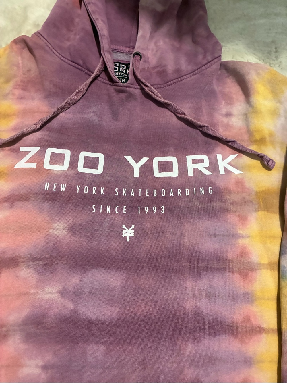 Zoo York Tie Die Multicoloured Hoodie XL - Picture 2 of 6